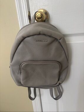 Michael Kors Taupe Pebbled Leather Backpack